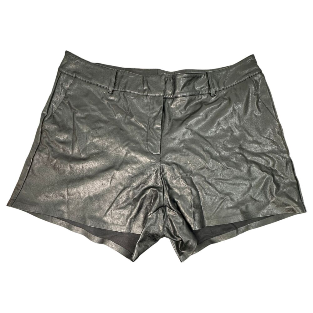 Commando Faux Leather Black Shorts Size XL